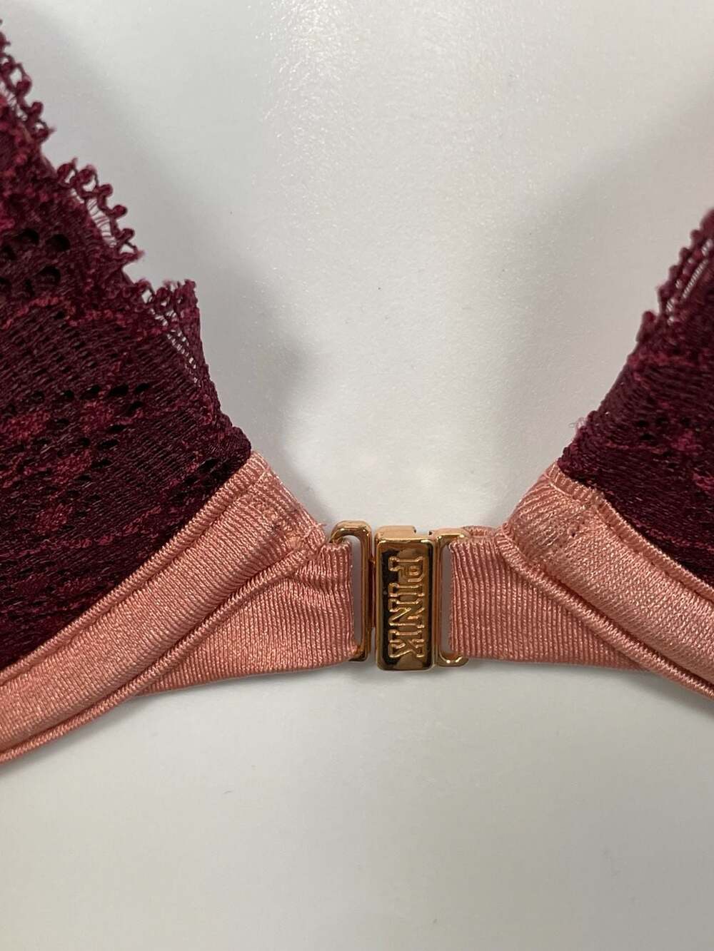 Victoria's Secret PINK Date Push-Up Bra Lace Racerback Front-Close 34C - Picture 3 of 6